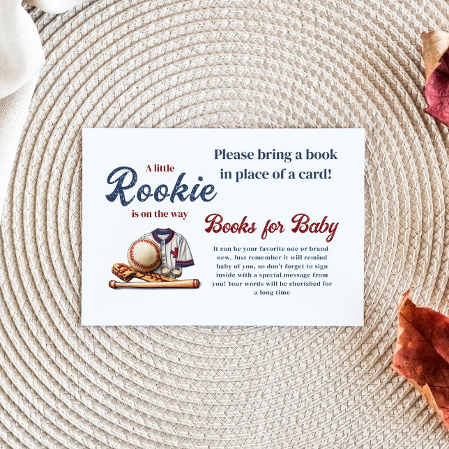 A Little Rookie Sport - Baseball Baby Shower Game Enclosure Card (Creator Uploaded)