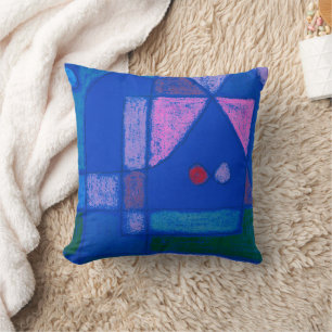 A little room in Venice by Paul Klee, Abstract Art Cushion