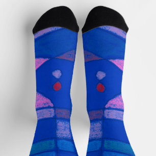 A little room in Venice by Paul Klee, Abstract Art Socks