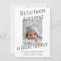 A Little Secret White Photo Modern Birth