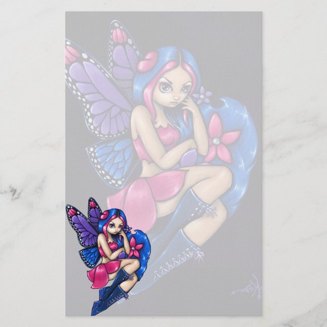 "A Little Shy" Stationery (Front)