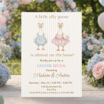 A Little Silly Goose Gender Reveal Invitation