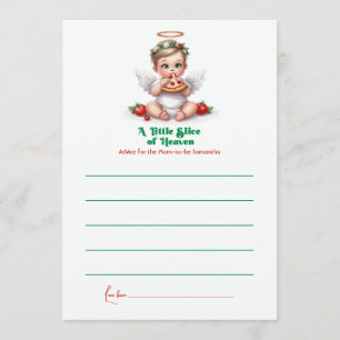 A Little Slice of Heaven - Baby Shower Advice Card