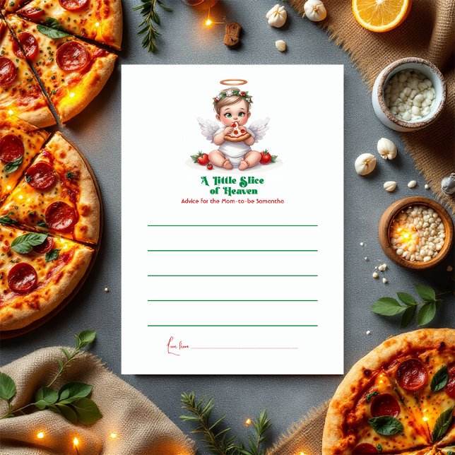 A Little Slice of Heaven - Baby Shower Advice Card (A Little Slice of Heaven - Baby Shower Advice Card)