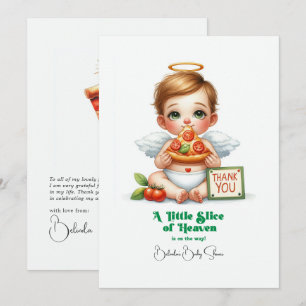A Little Slice of Heaven - Baby Shower Thank You Card