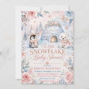 A Little Snowflake Baby Shower Invitation