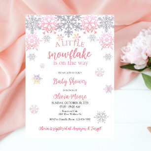 A little Snowflake baby shower invitation