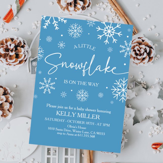 A Little Snowflake Baby Shower Invitation (Creator Uploaded)
