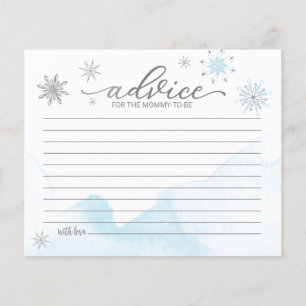 A little snowflake Budget Baby Shower Advice Cards