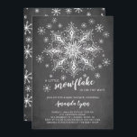 A Little Snowflake Chalkboard Baby Shower Invitation<br><div class="desc">A Little snowflake is on the way design featuring a large white snowflake surrounded by smaller snowflakes set on a chalkboard background.  Visit our shop to view our little snowflake collection.</div>