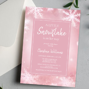 A Little Snowflake Girl Baby Shower Invitation