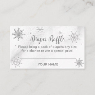 A little Snowflake Grey Baby Shower Thank You Encl Enclosure Card