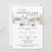 A Little Snowflake on its Way Baby Shower