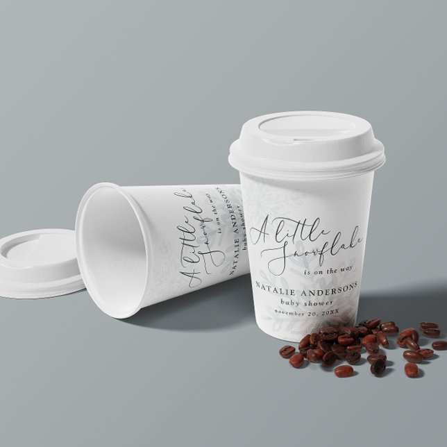 A little snowflake winter baby shower party  paper cups (Creator Uploaded)