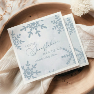 A Little Snowflake Winter Wonderland Baby Shower Napkin