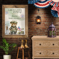 A Little Soldier Boy Teddy Bear Baby Shower