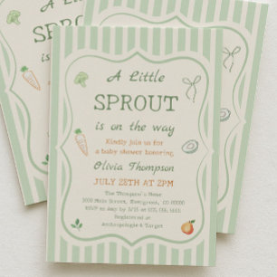 A Little Sprout Baby Shower Invitation