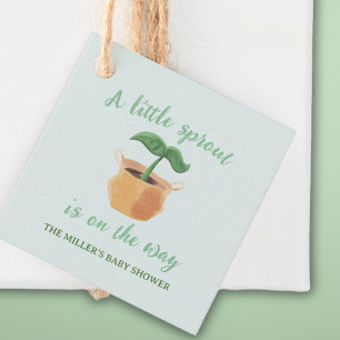 A Little Sprout Garden Plant Lover Baby Shower Favour Tags