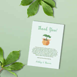 A Little Sprout Garden Plant Neutral Baby Shower Thank You Card