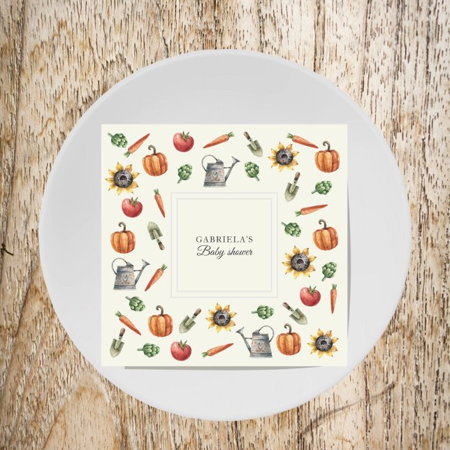 A Little Sprout Is On the Way Baby Shower Napkin (Creator Uploaded)