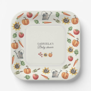 A Little Sprout Is On the Way Baby Shower Paper Plate