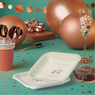 A Little Sprout is on the Way Baby Shower  Paper Plate