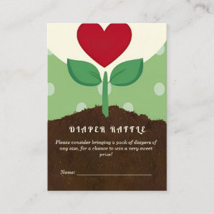 A Little Sprout is on the Way Diaper Raffle Enclosure Card