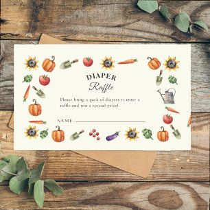 A Little Sprout Is On the Way Diaper Raffle Enclosure Card