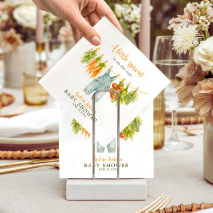 A Little Sprout is on the Way Garden Clothesline Napkin