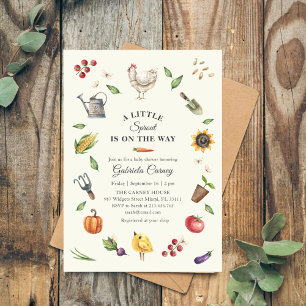 A Little Sprout Is On the Way Rustic Baby Shower Invitation