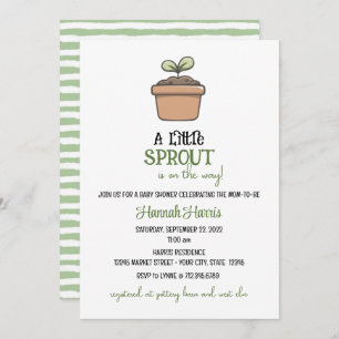A Little Sprout on the Way Baby Shower Invitation