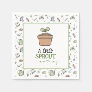 A Little Sprout on the Way Baby Shower Napkins