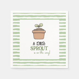 A Little Sprout on the Way Baby Shower Napkins