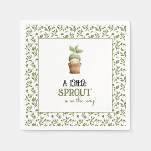 A Little Sprout on the Way Baby Shower Napkins