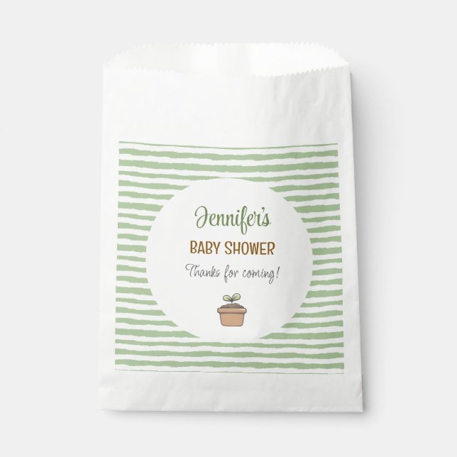 A Little Sprout on the Way  Favour Bag (Front)