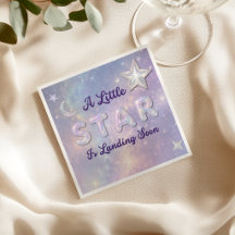 A Little Star Is Landing Celestial Baby Shower