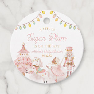A Little Sugar Plum Nutcracker Baby Shower Favour Tags