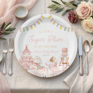 A Little Sugar Plum Nutcracker Baby Shower Paper Plate