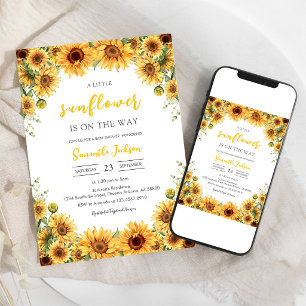 A Little Sunflower Baby Shower Invitation