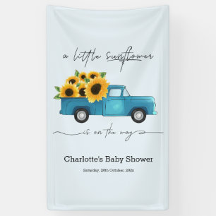 A Little Sunflower Is On The Way Baby Shower Banner