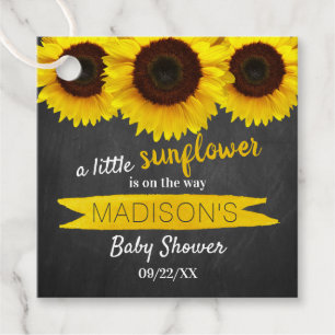 A Little Sunflower Is On The Way! Baby Shower Favour Tags