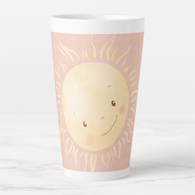  A Little Sunshine Pink Personalised Latte Mug (Front)