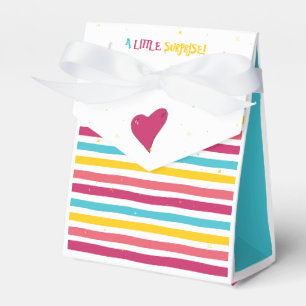A little Surprise! Striped Candy Sparkly Gift Bag Favour Box