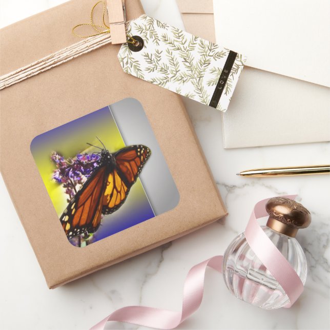 A Little Sweet Butterfly Square Sticker (Gifting)