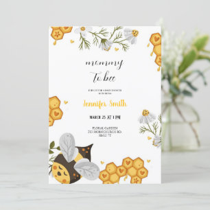a little sweet  honey babyshower Invitation