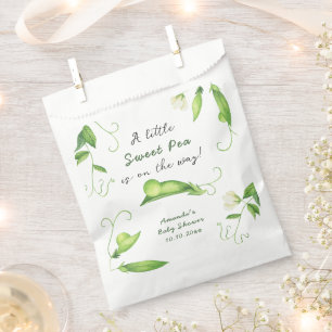 A Little Sweet Pea Is On The Way Baby Shower Favour Bag