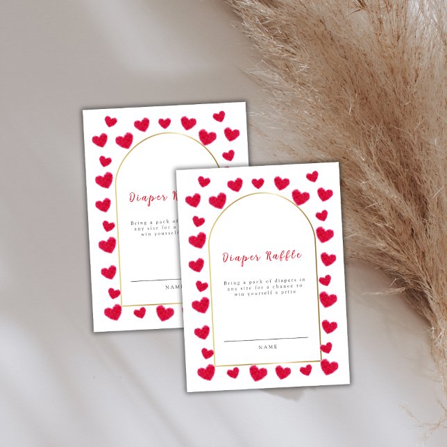 A Little Sweetheart Arch Diaper Raffle Baby Shower Enclosure Card (A Little Sweetheart Arch Diaper Raffle Baby Shower Enclosure Card)