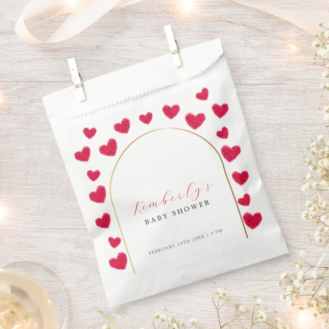 A Little Sweetheart Arch Valentines Baby Shower Favour Bag (Clipped)
