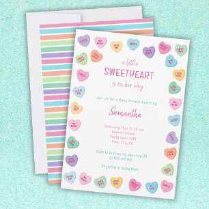a little Sweetheart baby shower Invitation