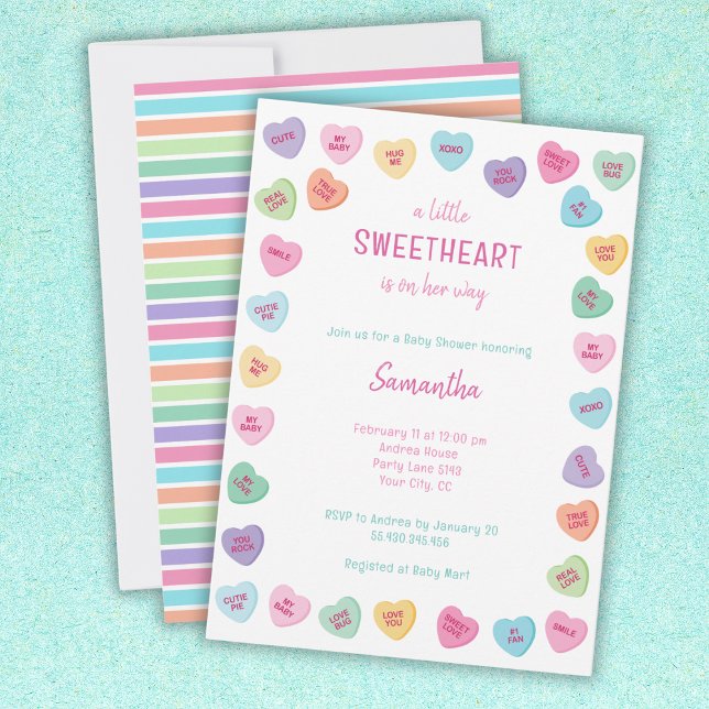 a little Sweetheart baby shower Invitation (Creator Uploaded)